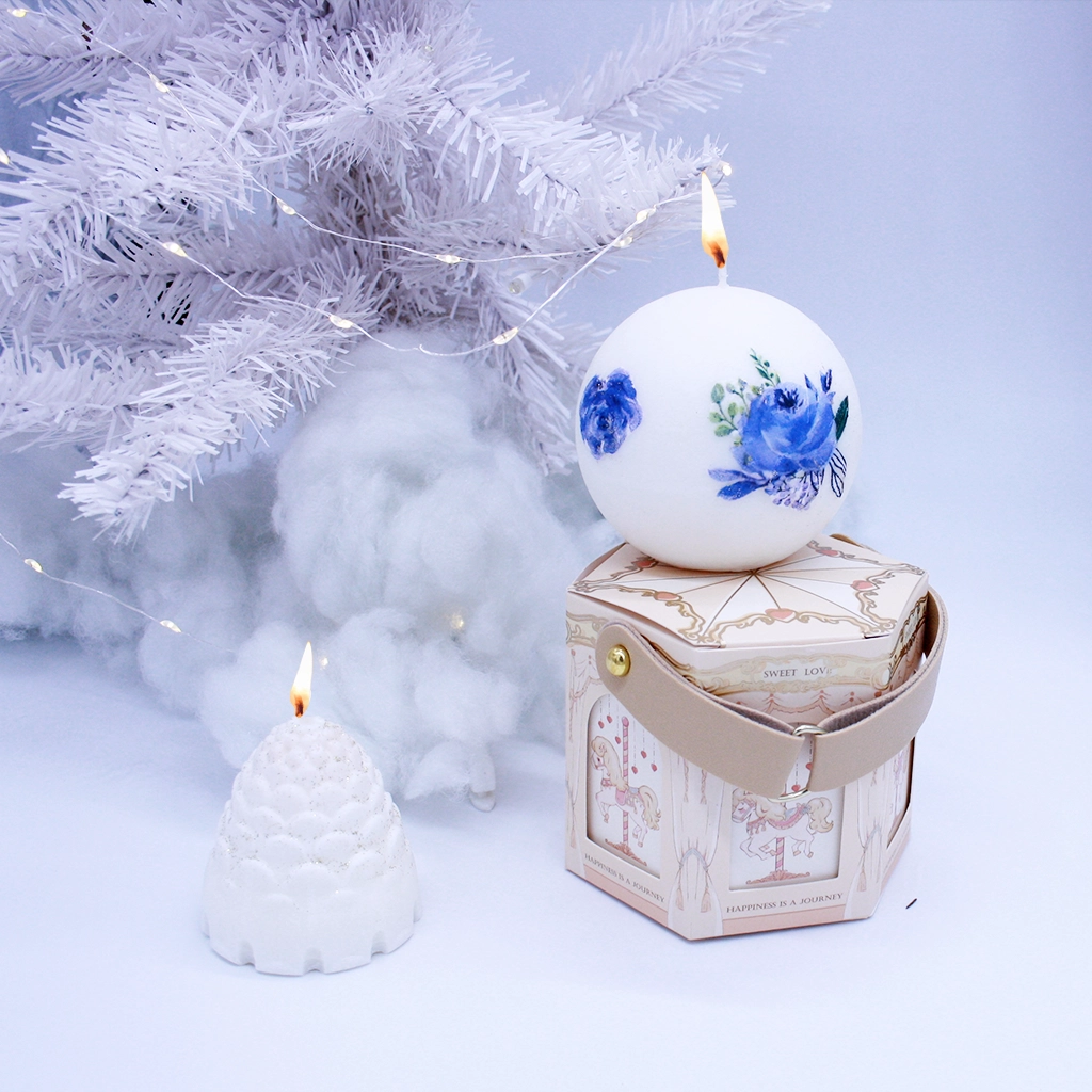 BYLOCAL Zimní květy - dekorativní sojová svíčka v dárkovém balení