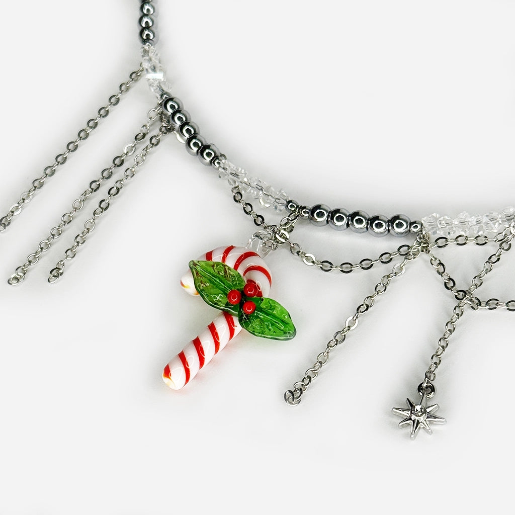 SIELI Cukrová tyčinka Náhrdelník s hematitem