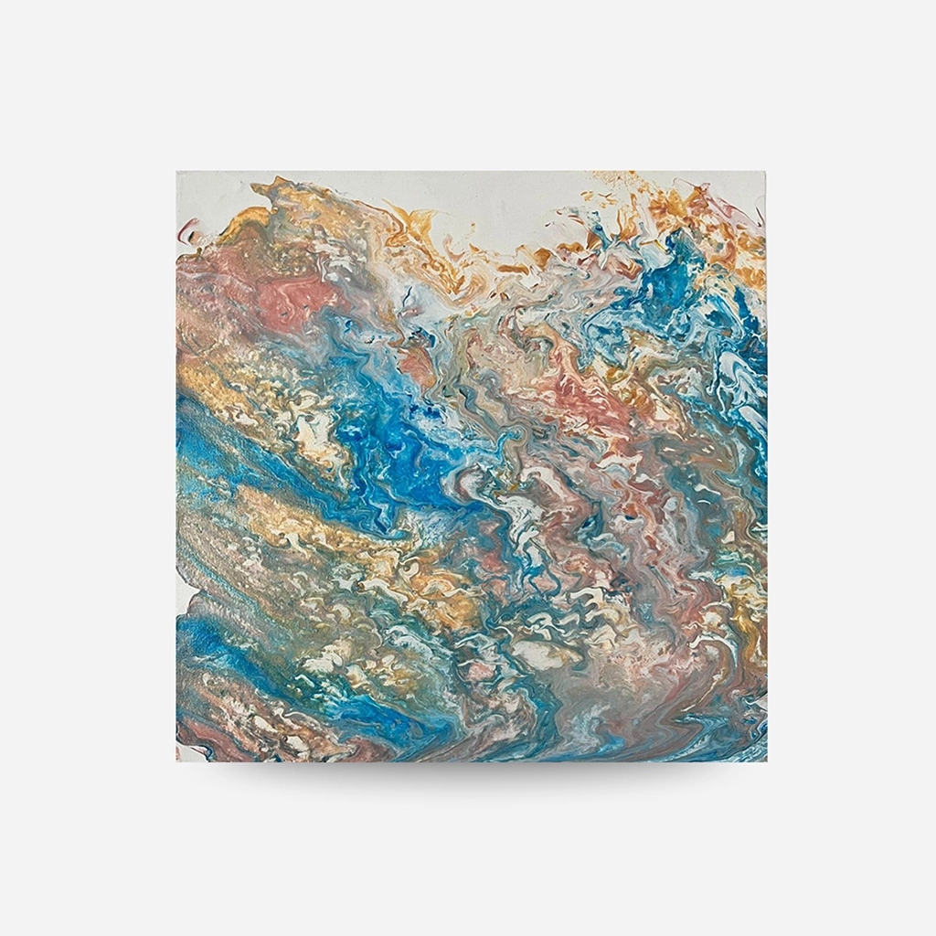 Alisa Kalacheva Fluid – Abstraktní obraz 30×30 cm