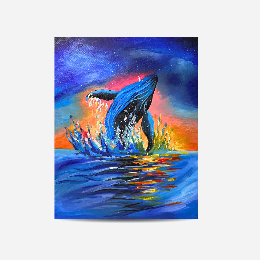 Ilona Al Saleh Síla oceánu – Akrylový obraz